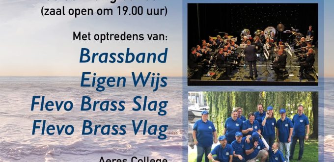 Poster aankondiging Flevo Brass at Sea
