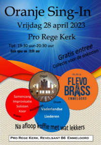 Oranje Sing-in Brass band @ Pro rege kerk